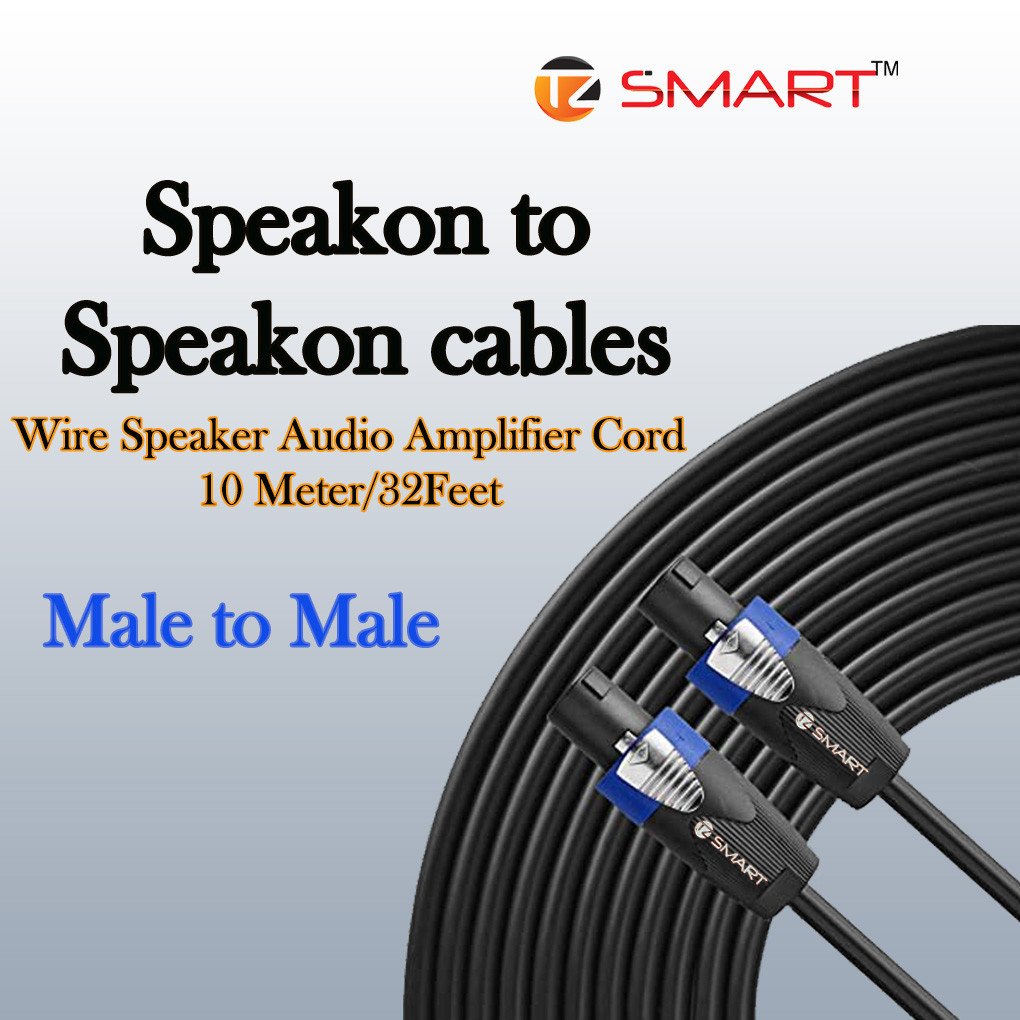 TZ SMART 10M Speakon to Speakon Speaker Cable – Professional Audio Amplifier Cord for High-Quality Sound