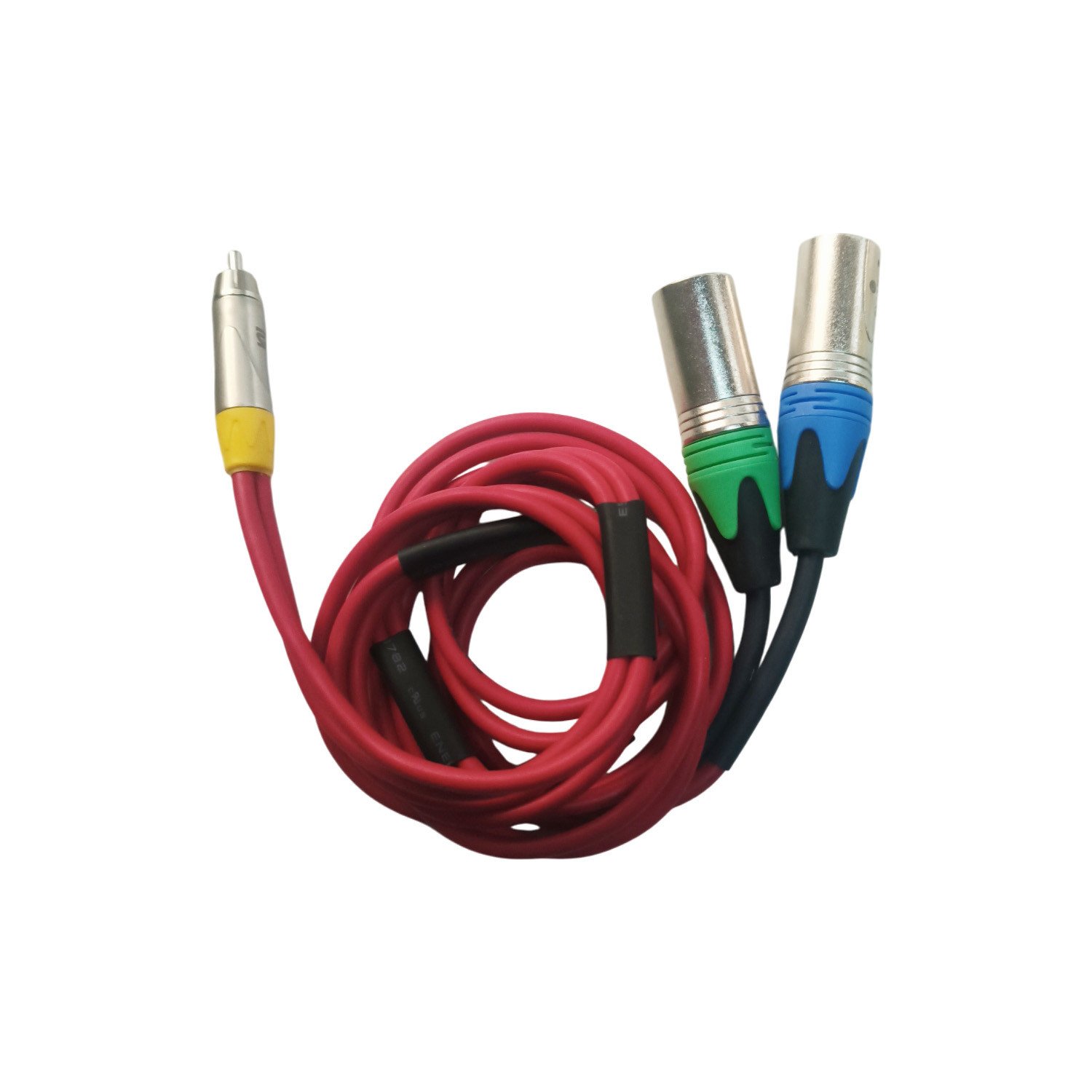 TZ SMART 2 XLR Male to 1 RCA Plug Adapter, Y Splitter Patch Cable, Dual 3-Pin XLR Male to RCA Male Stereo Audio Cable