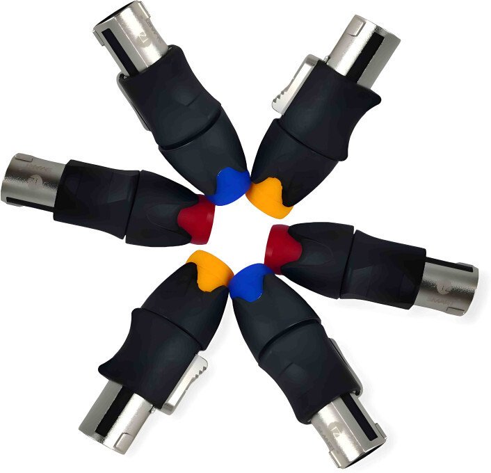 6PCS 250V 20A 4 Pole Speakon Male Cable Connector with Metal Insert Speakon SPEAKON
